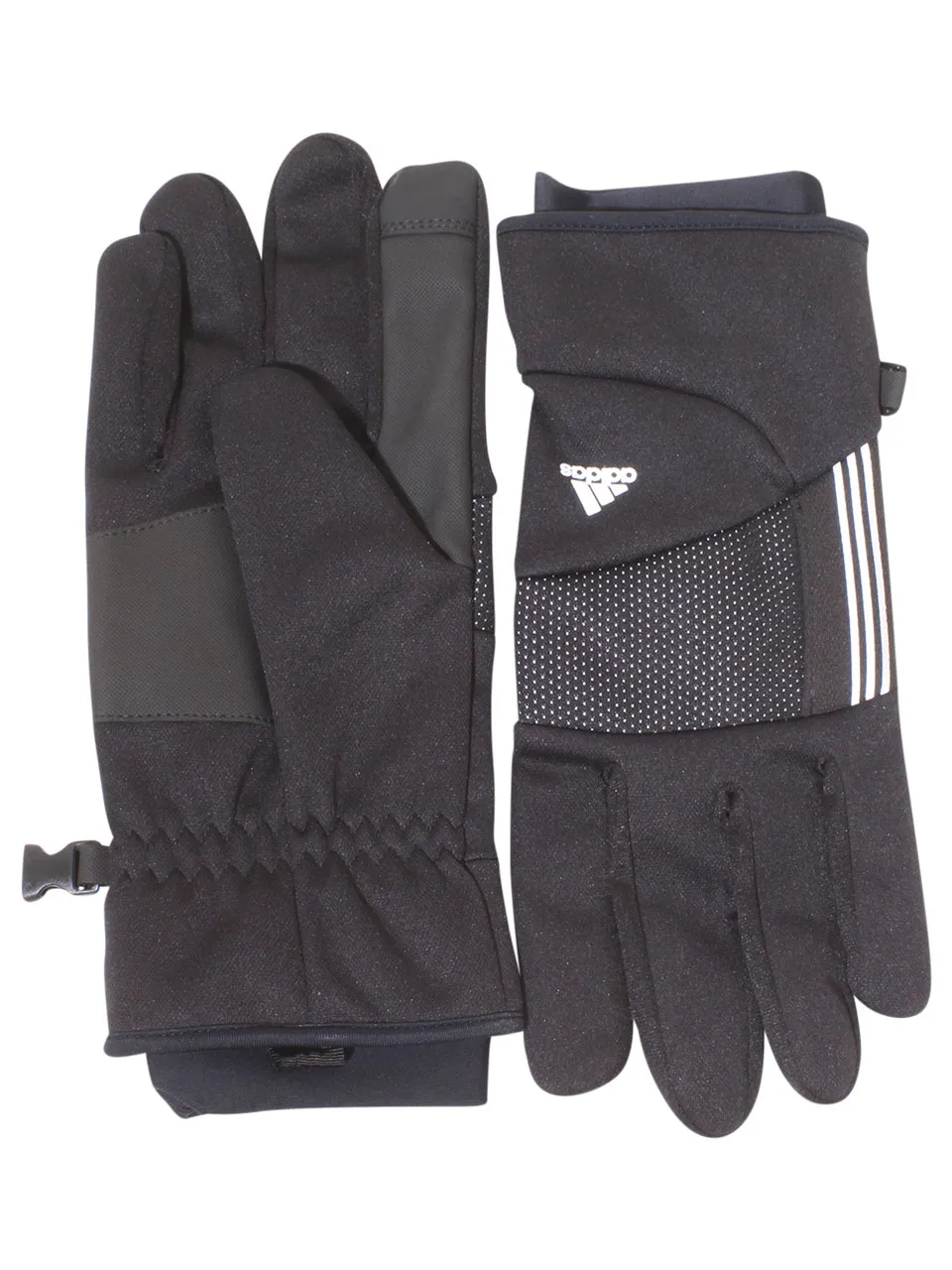 Adidas Men's Fort-4 Gloves Running Touchscreen Black Sz: Large/X-Large AW0006