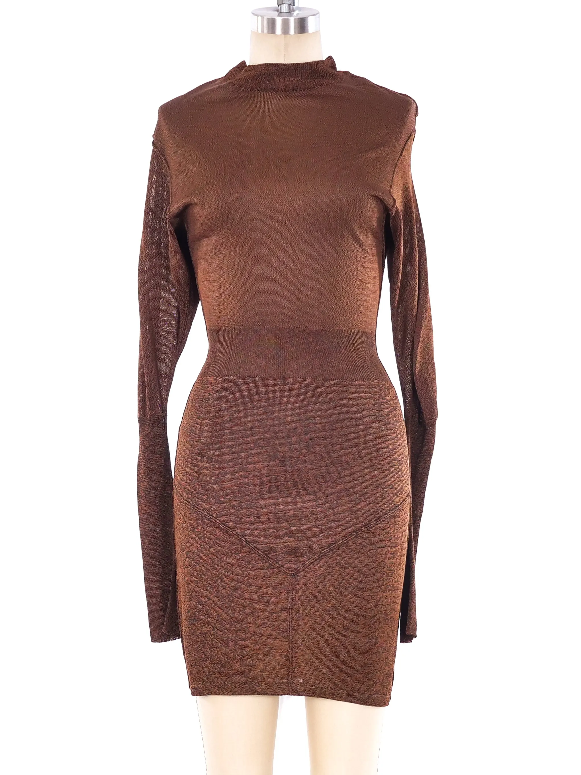 Alaia Heathered Knit Bodycon Dress