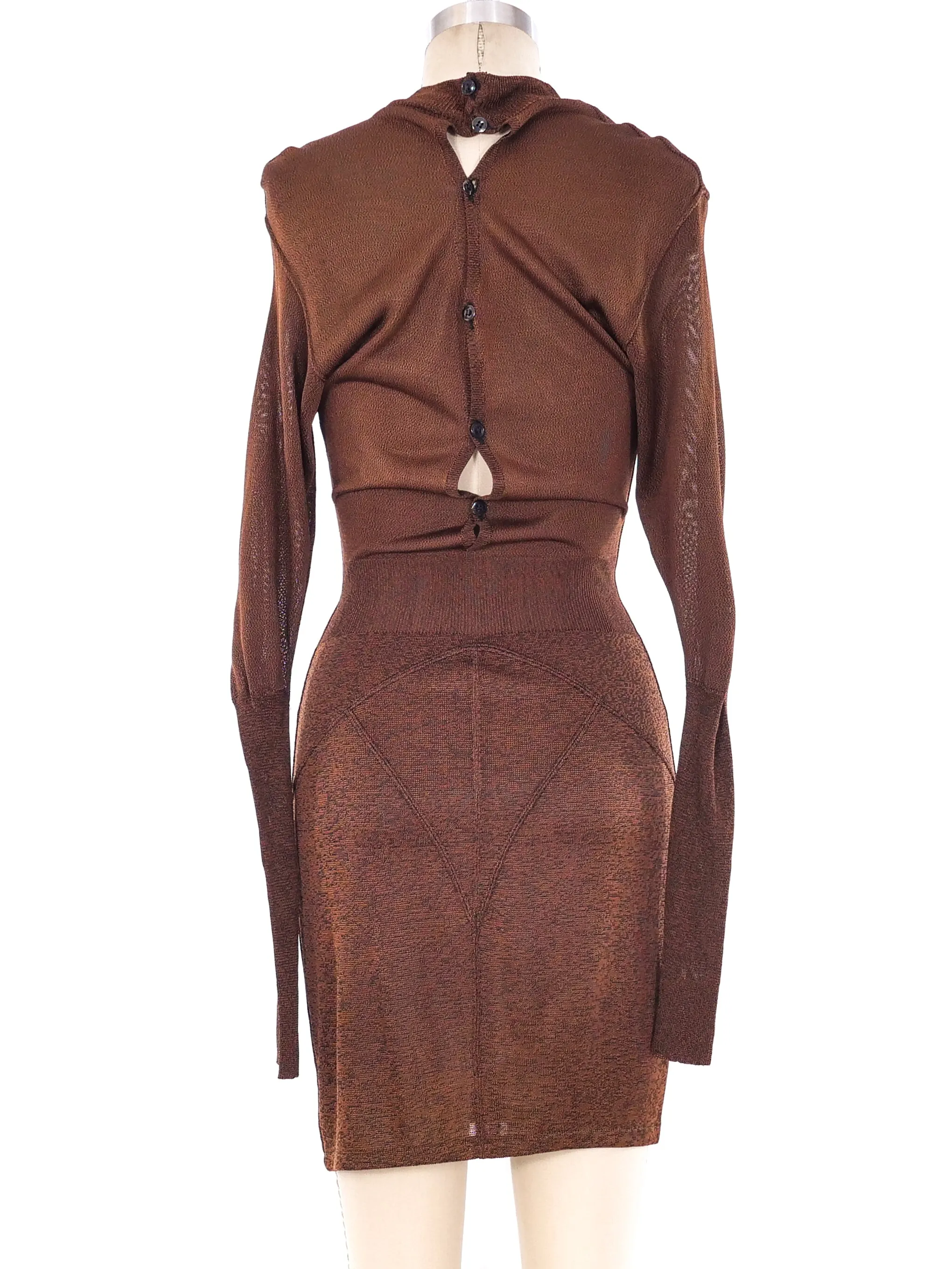 Alaia Heathered Knit Bodycon Dress