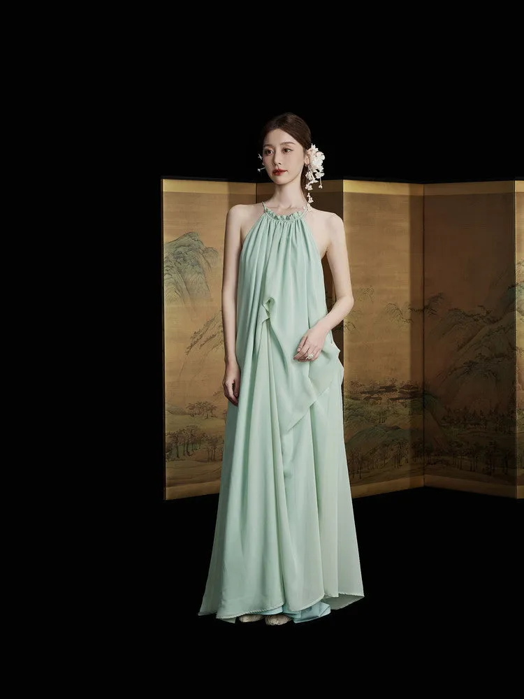 American-Sleeve Ciffon Long Elegant Cover Dress