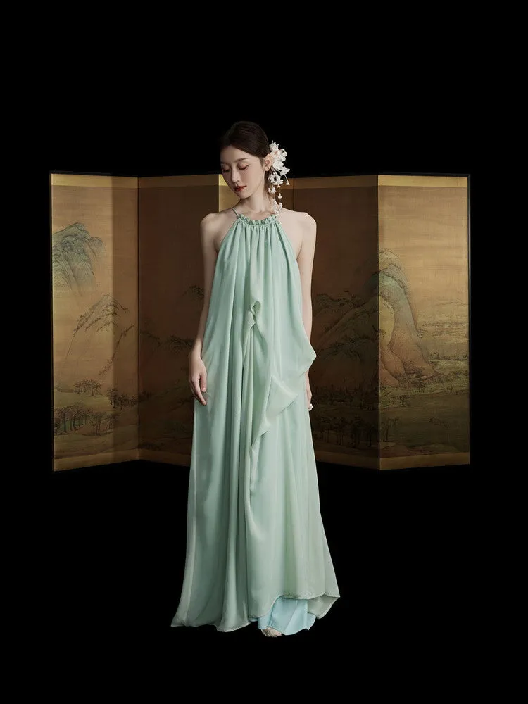 American-Sleeve Ciffon Long Elegant Cover Dress