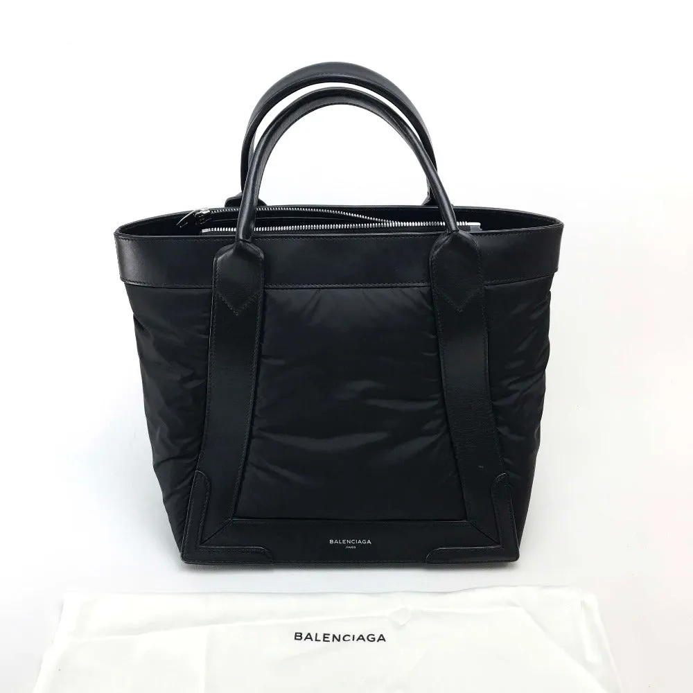 BALENCIAGA Tote Bag 363425 Nylon / leather black Kabas S Women