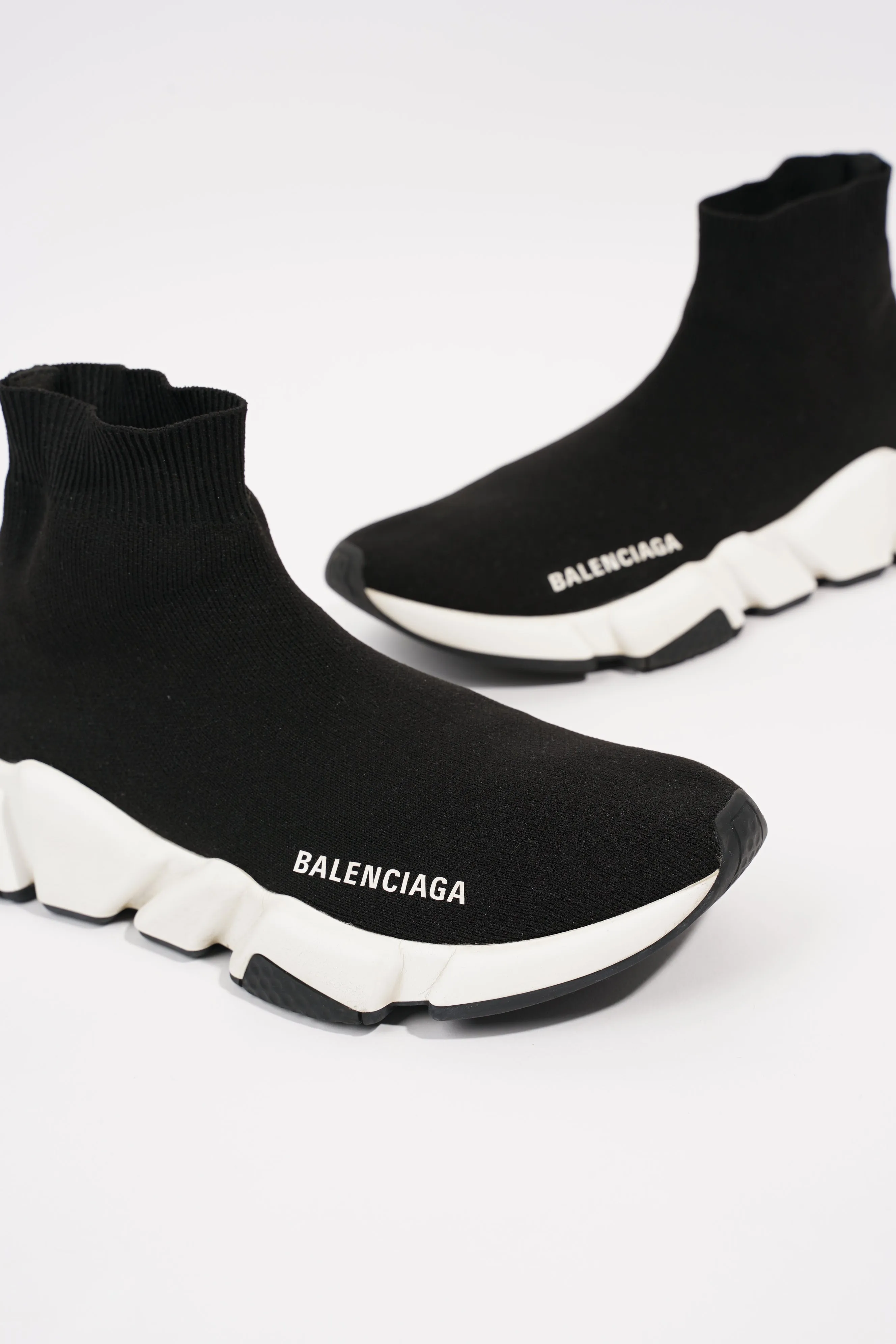 Balenciaga Womens Speed Trainers Black / White EU 37 / UK 4
