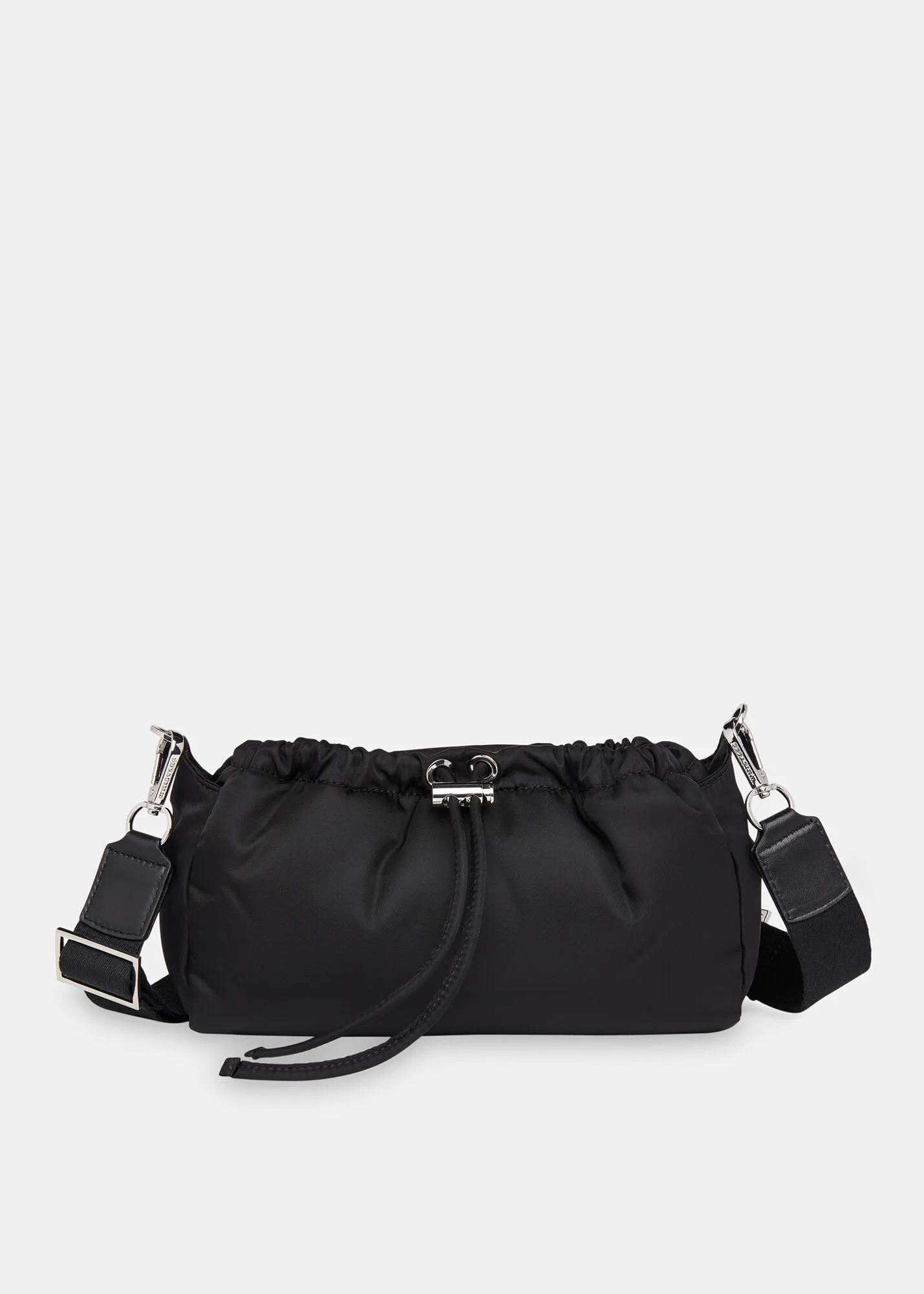 Black Benny Drawstring Crossbody Bag