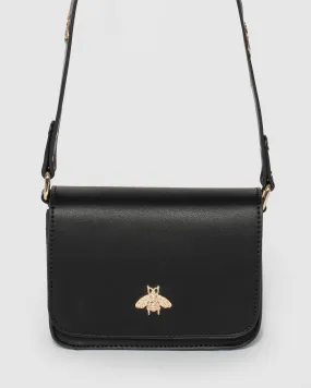Black Ella Strap Detail Crossbody Bag