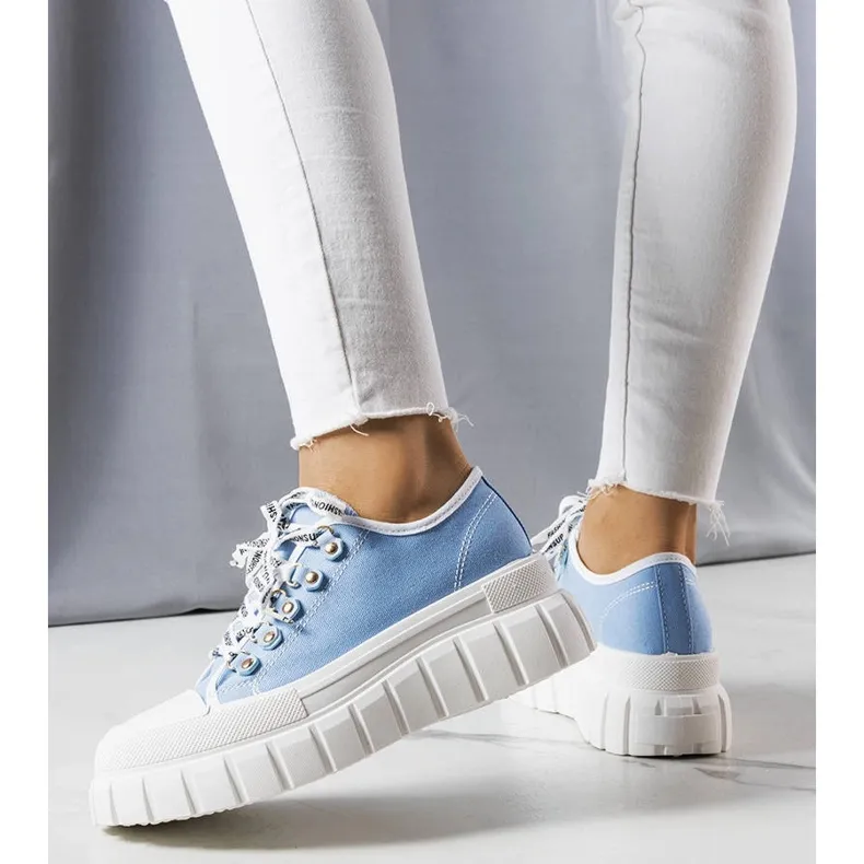 Blue platform sneakers from Toni