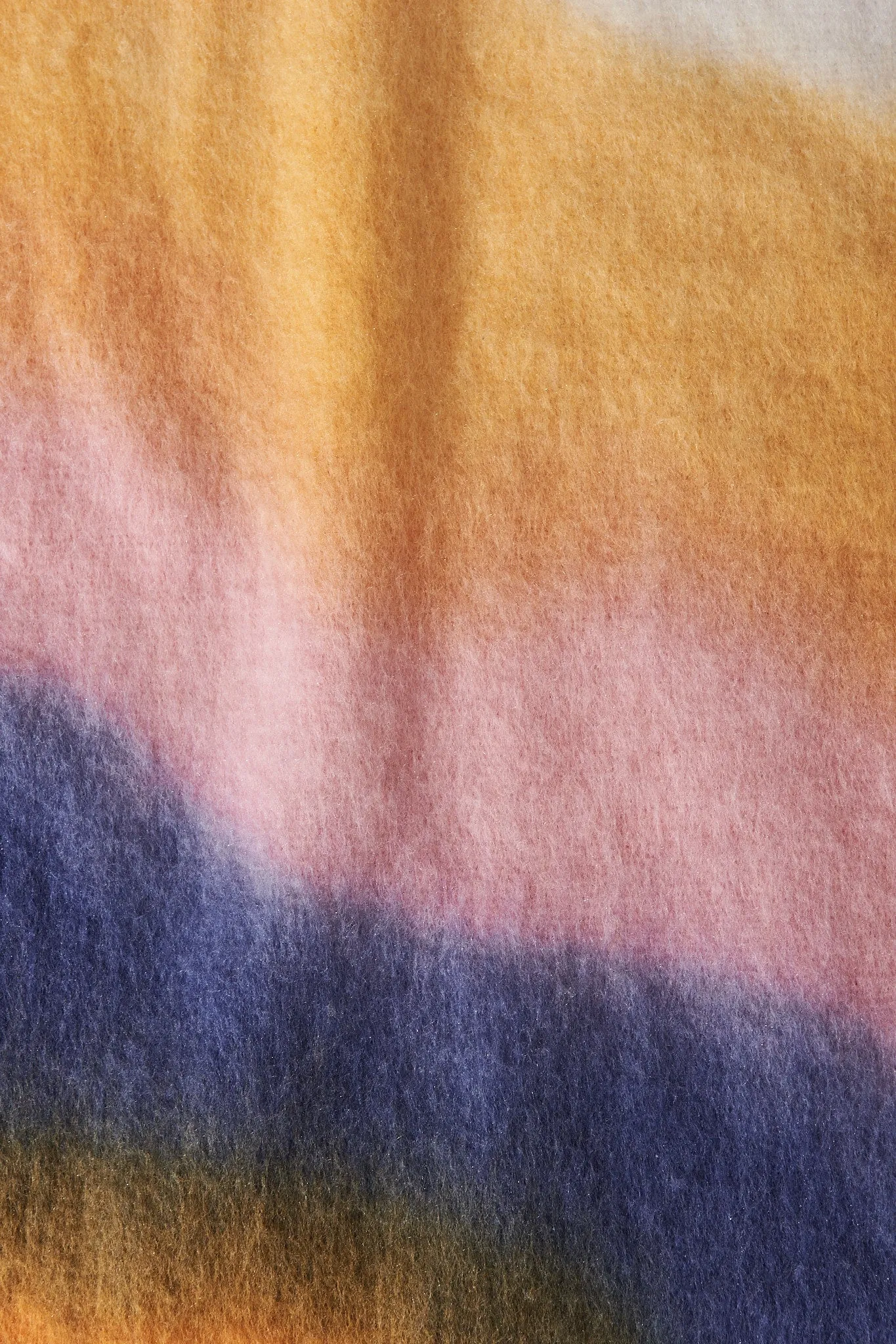 Brenda Knit Scarf In Pink And Mustard Watercolour
