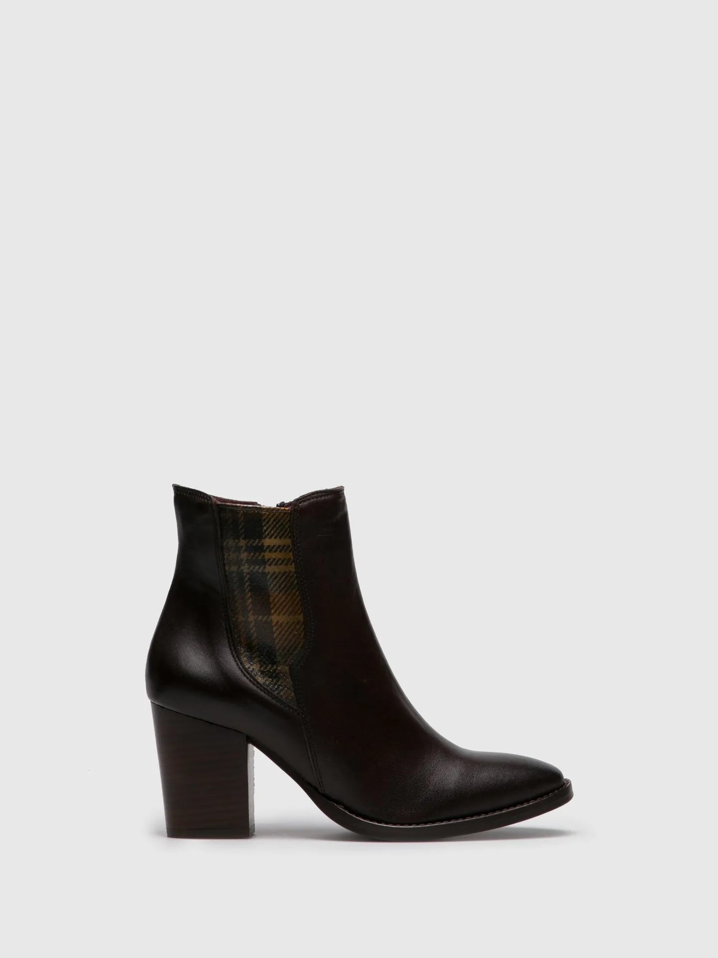 Brown Zip Up Ankle Boots