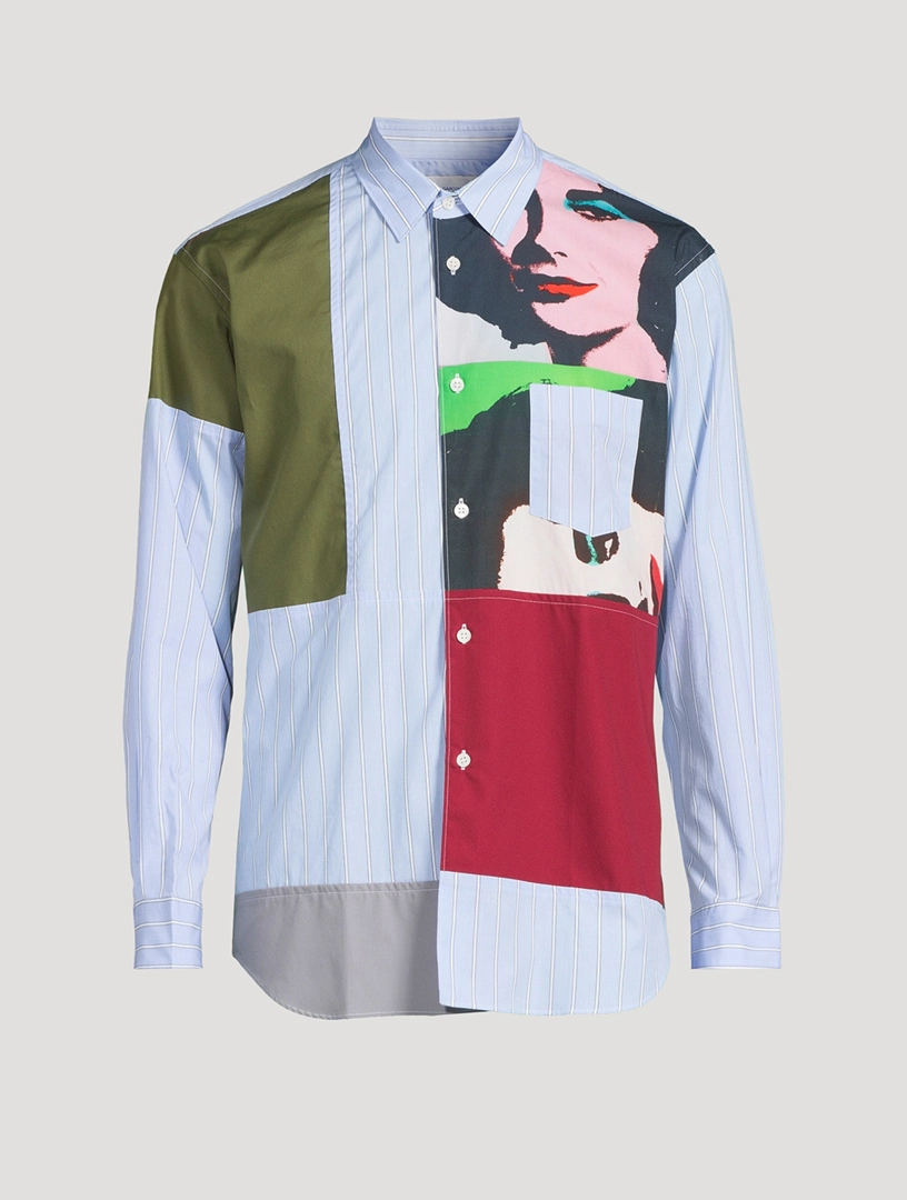 COMME DES GARÇONS SHIRT Andy Warhol x Cotton Shirt Striped Print
