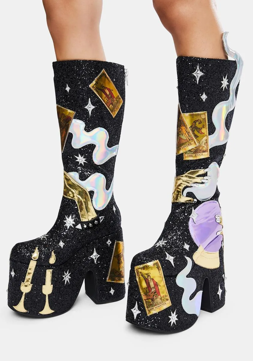Cosmic Fortune Platform Boots-
