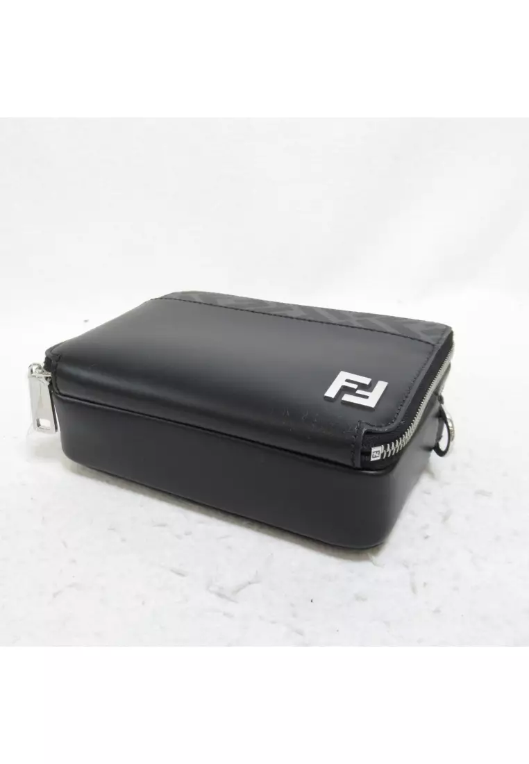 Fendi Pre-loved Fendi organizer Shoulder bag Shoulder bag leather black