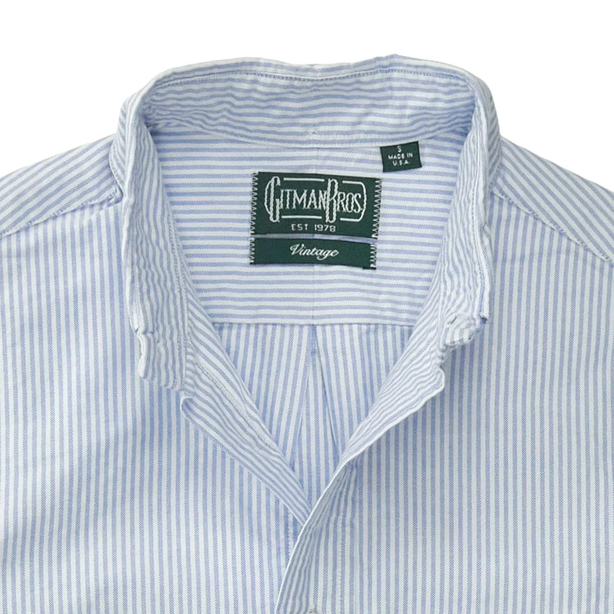 Gitman Bros Blue/White Oxford Shirt