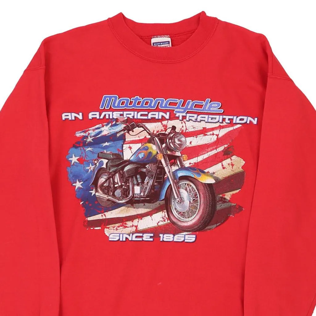Hanes Nascar Sweatshirt - Medium Red Cotton Blend