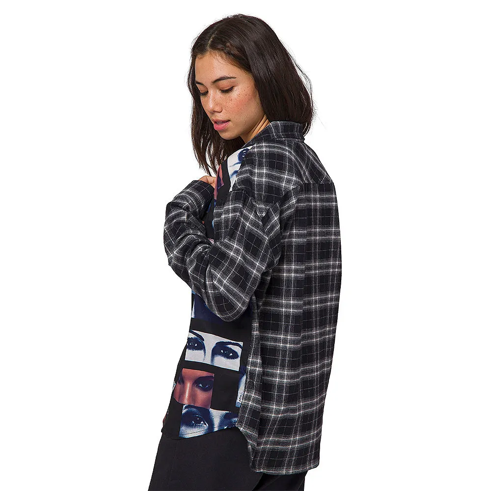 HUF OPTIC L/S FLANNEL SHIRT // BLACK