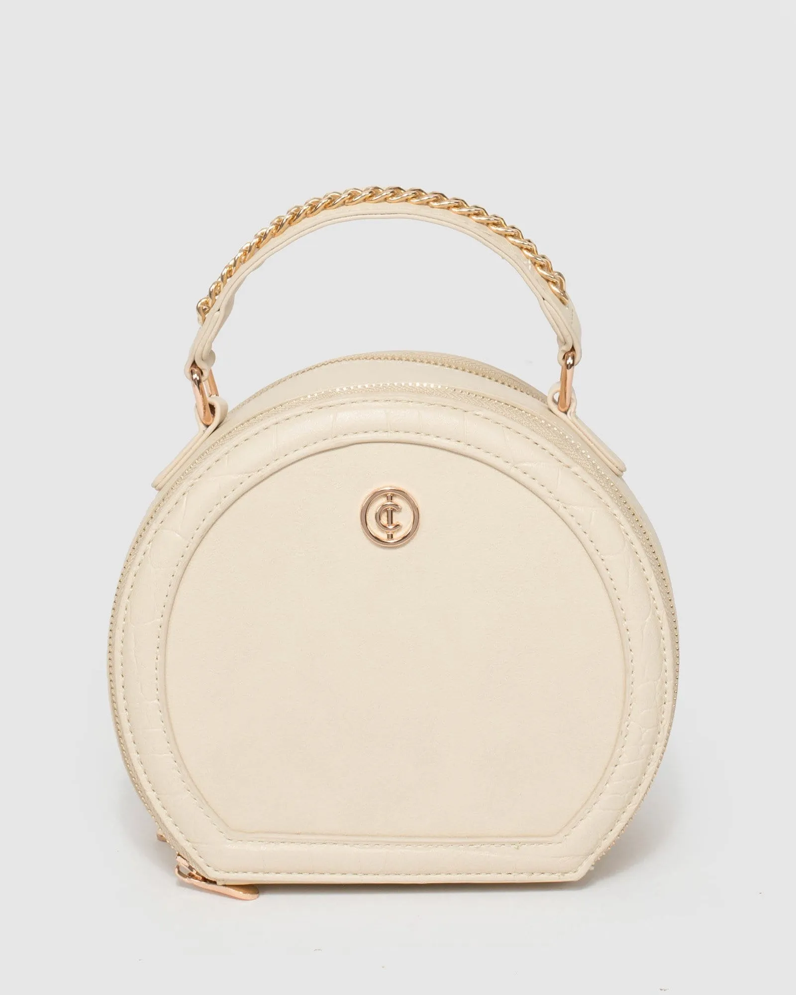 Ivory Ophelia Round Tote Bag