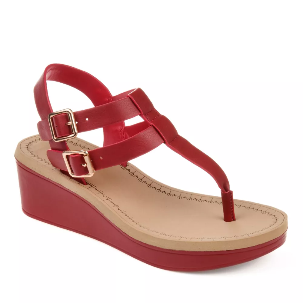 Journee Collection  WOMENS BIANCA WEDGE SANDAL