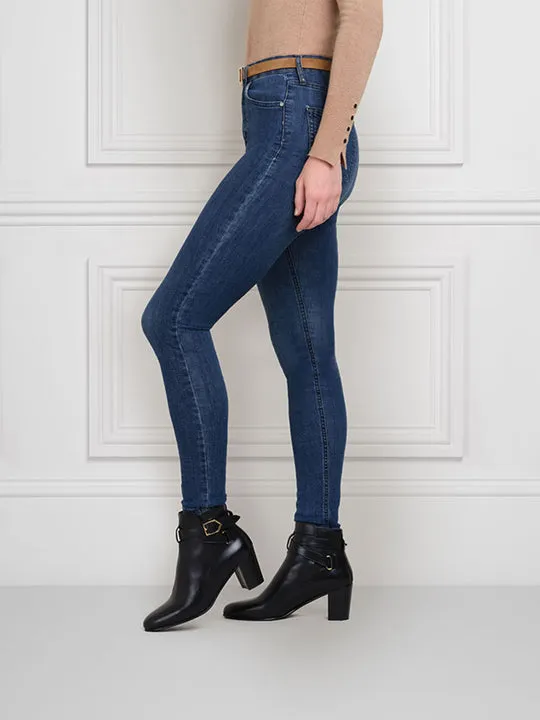 Kensington       50% Off   |   Save £132.50  black leather Heeled Ankle Boots