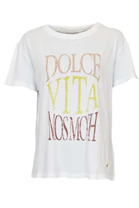 Lola Tee | White | T-shirt fra Mos Mosh