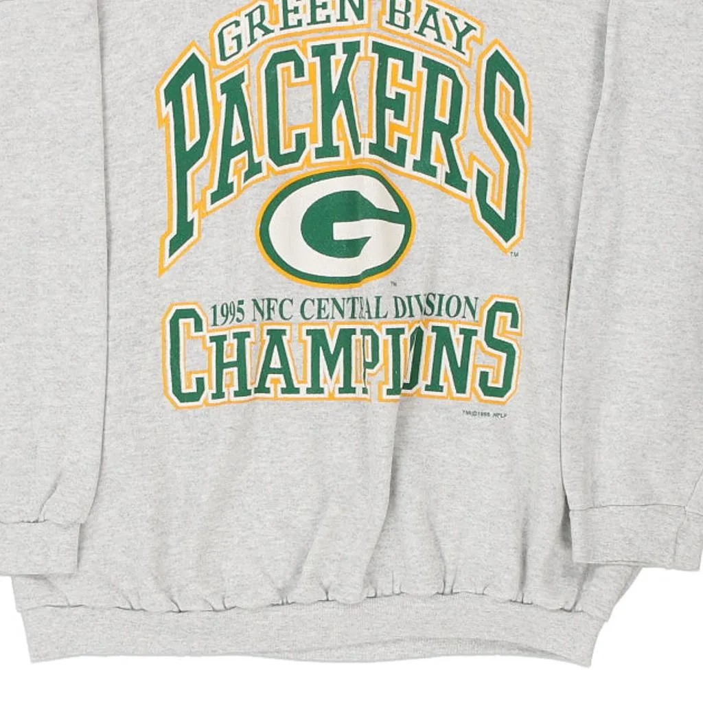 Made in USA Green Bay Packers 1995 NFC Logo 7 NFL Sweatshirt - XL Grey Cotton Blend