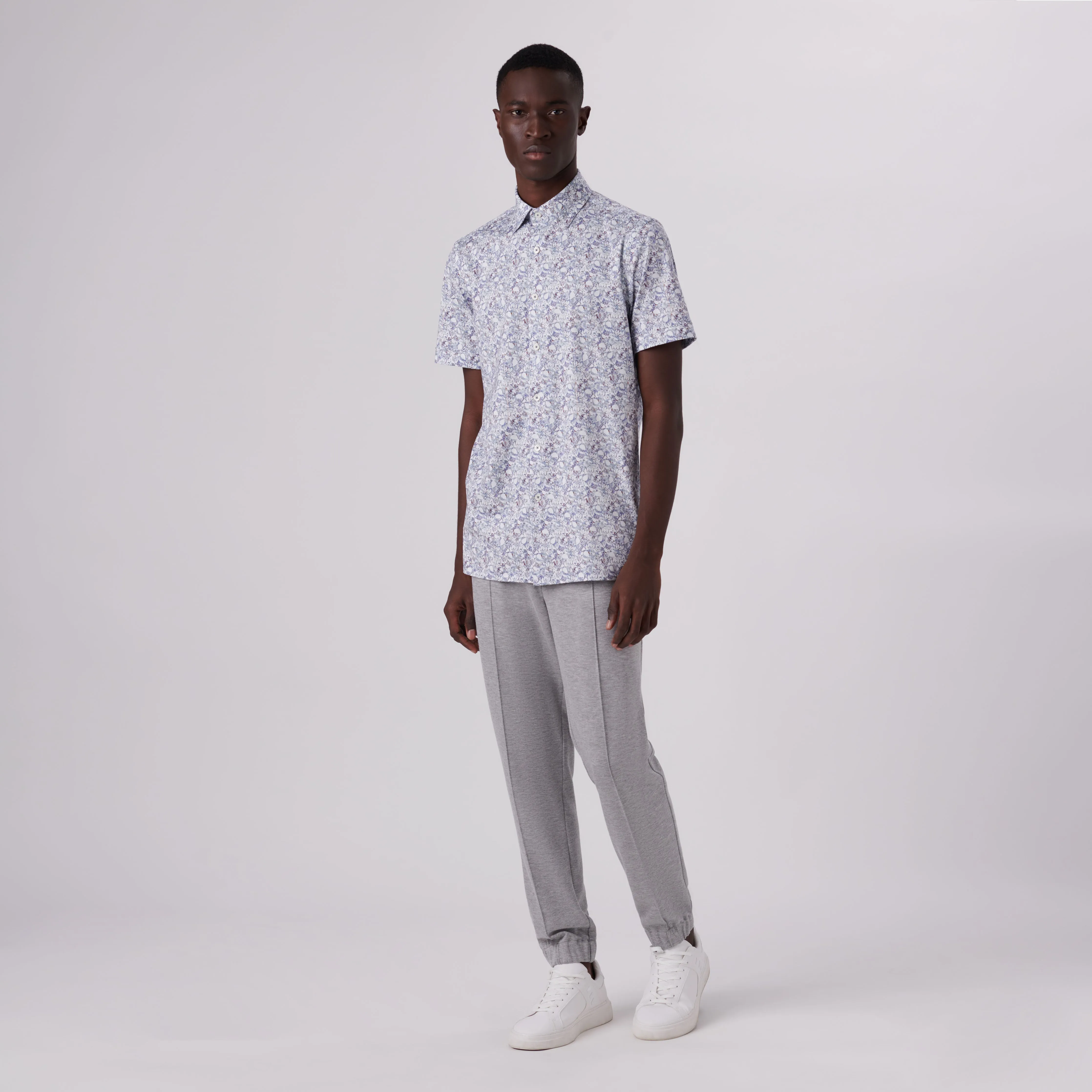 Milo Floral Print OoohCotton Short Sleeve Shirt