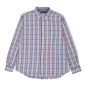 Nautica Checked Shirt - XL Blue Cotton