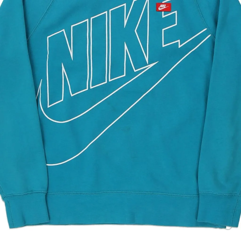 Nike Spellout Sweatshirt - Medium Blue Cotton