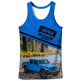 Off Road Jeep Gladiator - Hydro Blue Pearl Tank top