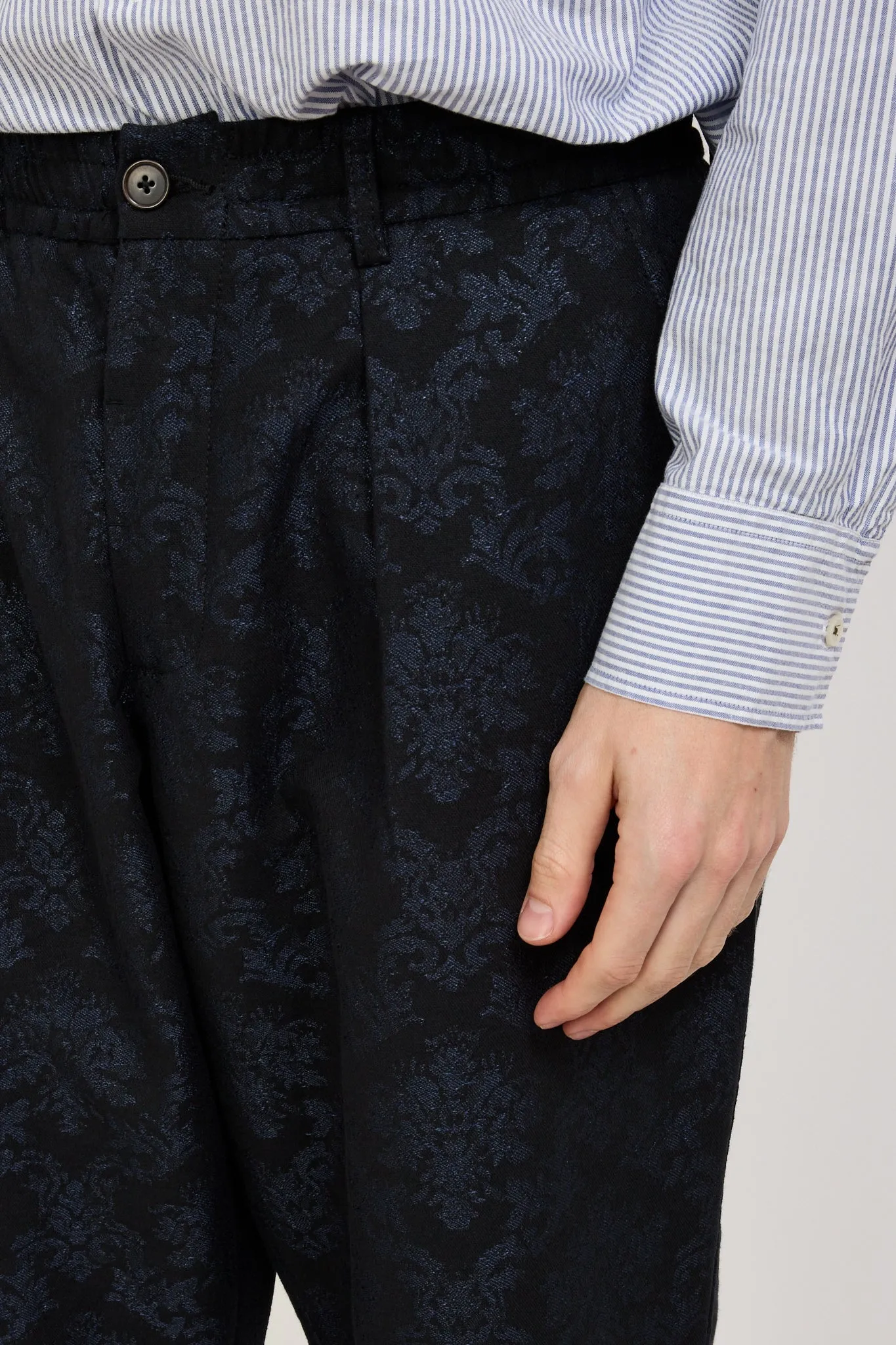 Oxford Pant Black Starry Night Cotton Mix