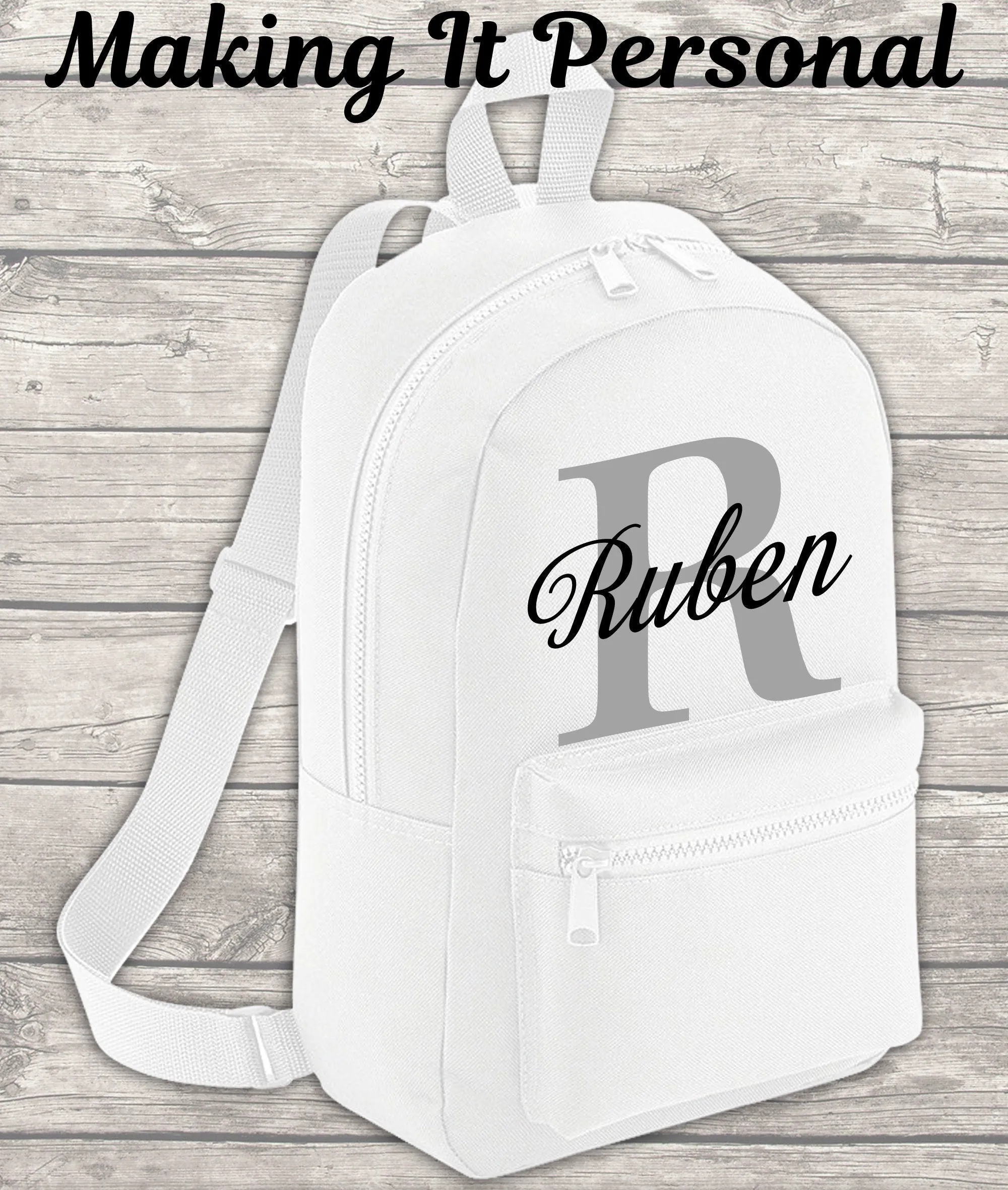 Personalised Mini Backpack ADD Your NAME and Initials Back To School Backpack Kids Backpack Child Backpack Toddler