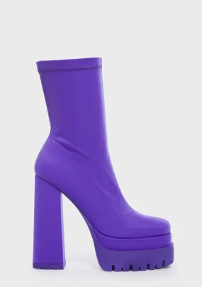 Purple Icing Platform Boots-