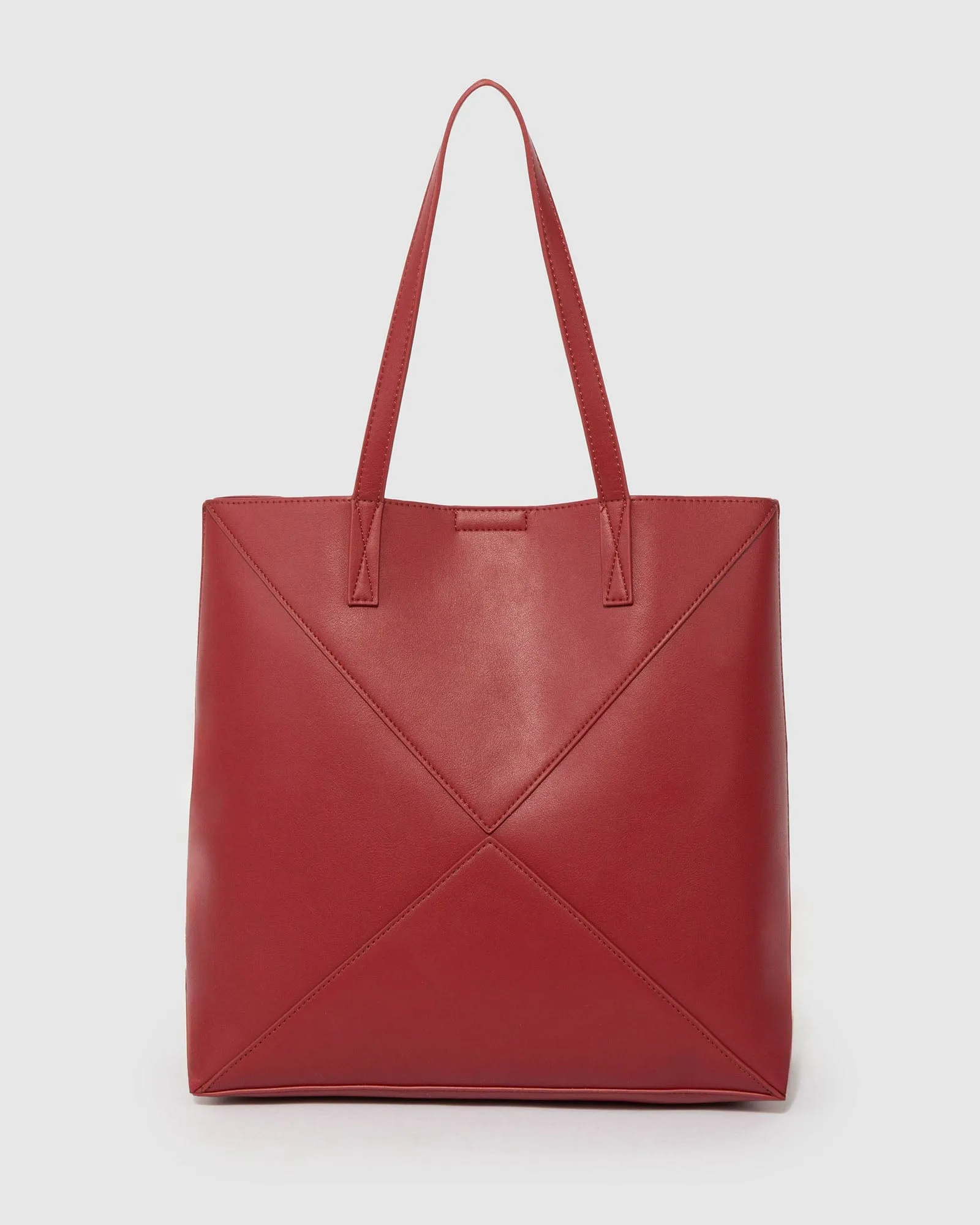 Red Selena Panel Tote Bag