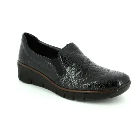 Rieker - 53766-45 Bocciago (black Croc)