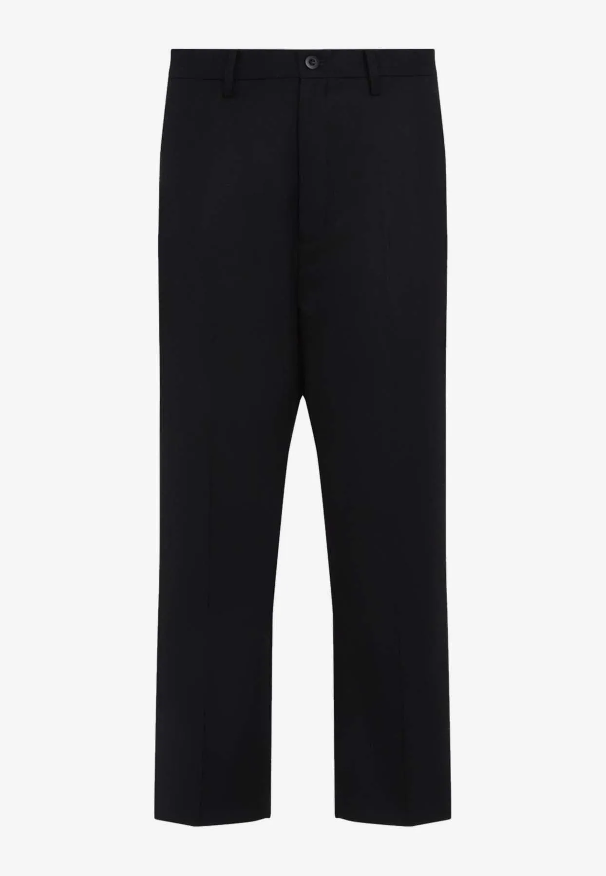 Straight-Leg Wool Pants