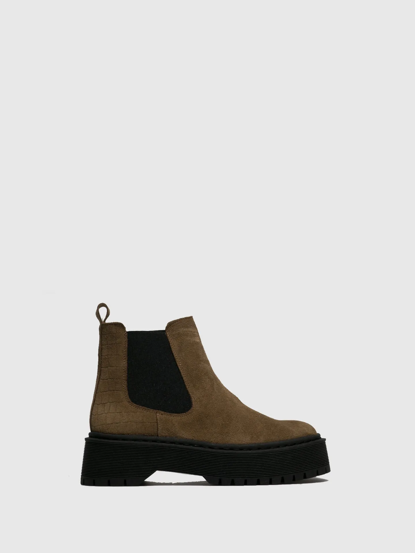 Taupe Elasticated Ankle Boots