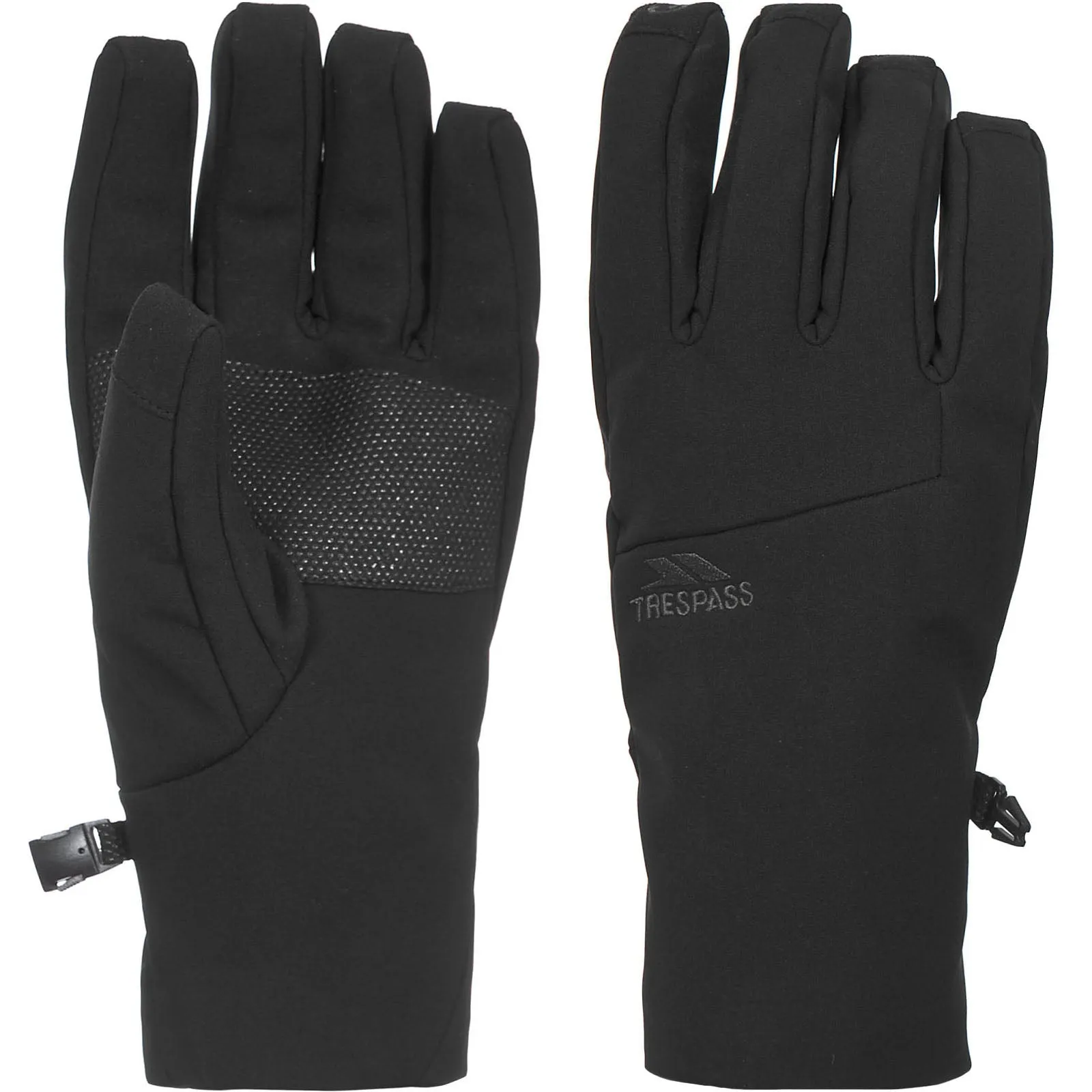 Trespass Adults Royce Lightweight Softshell Gloves - Black
