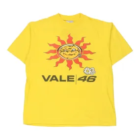 Valentino Rossi 46 Daring Graphic T-Shirt - Large Yellow Cotton