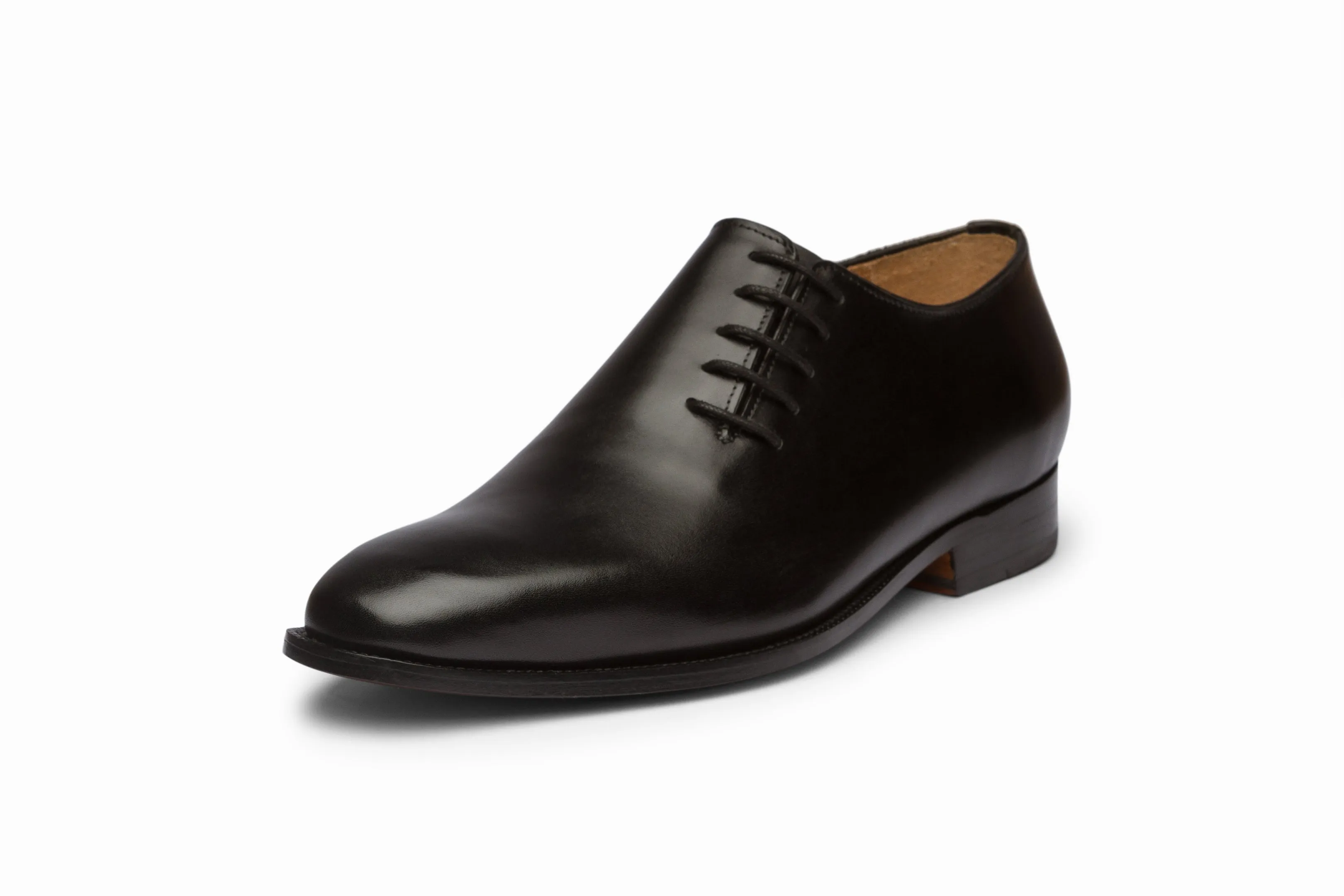 Wholecut Oxford with side lacing - Black