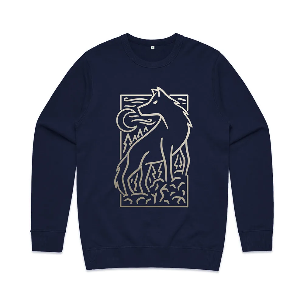 Wolf Scene Sweatshirt / Front Print