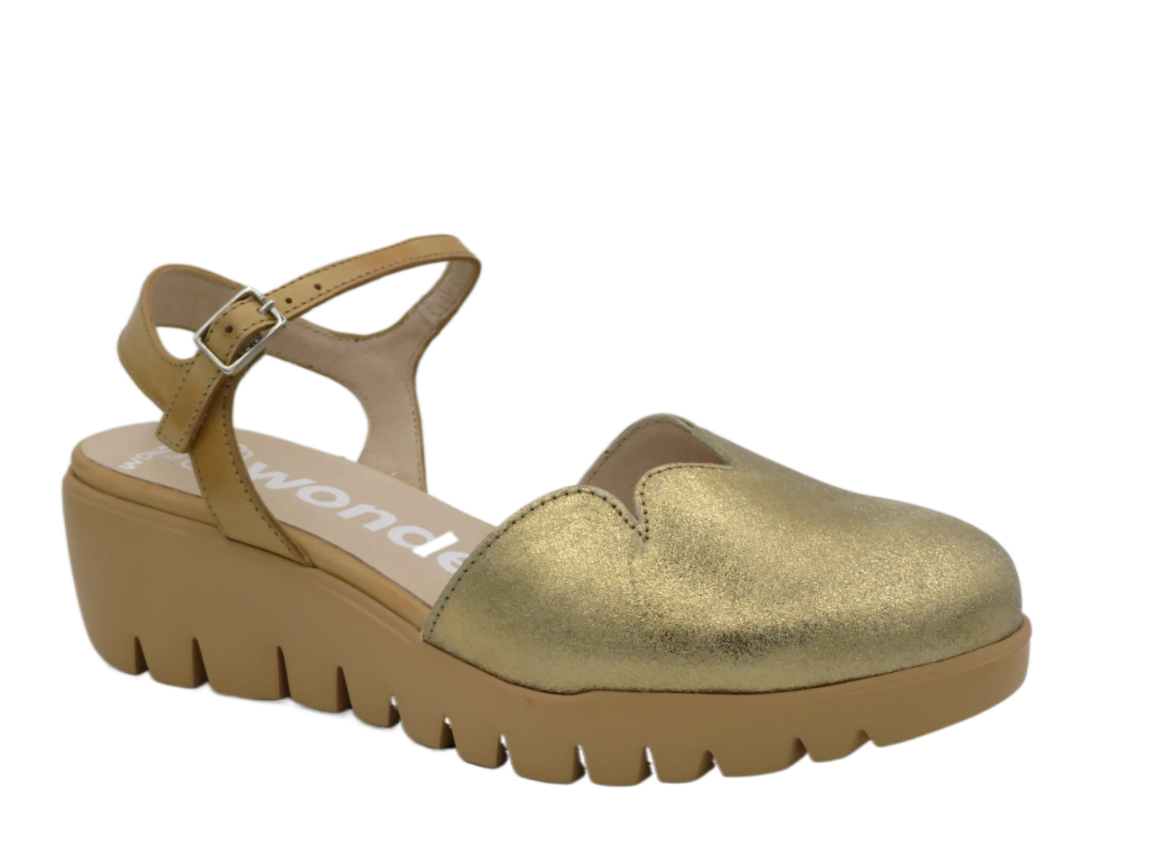 Wonders Closed Toe Wedge Sandal