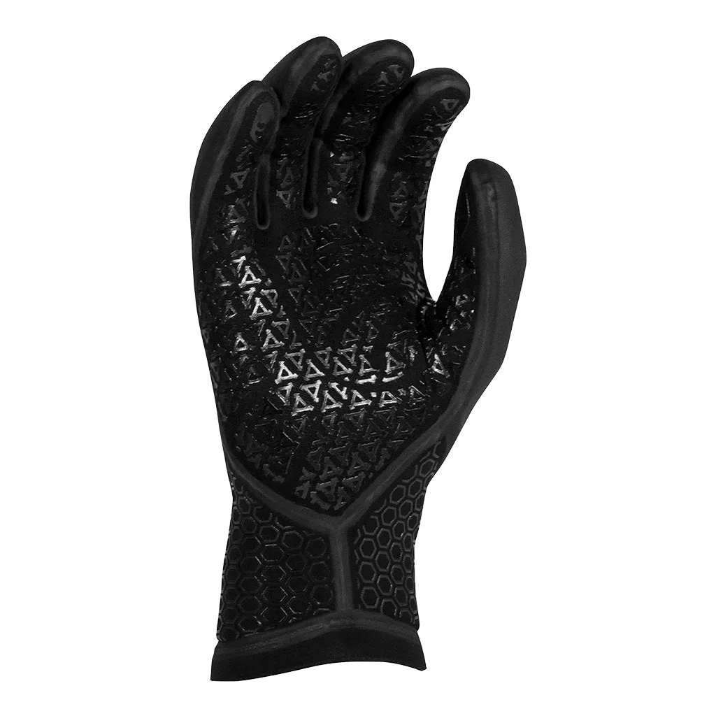 Xcel Drylock Texture Skin 5 Finger 3mm Gloves-Black